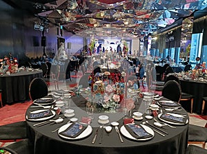 wedding dinner table set