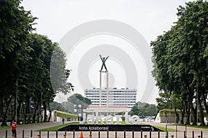 West Irian Liberation Statue, Iconic Statue in Lapangan Banteng, Jakarta, Indonesia.