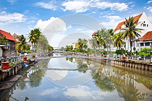Jakarta old Town along the Smelly river. Java. Indonesia. photo