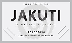 Jakuti font. Elegant alphabet letters font and number.