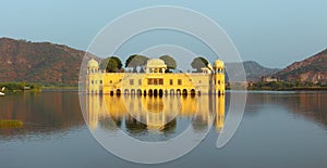 Jal mahal palace on lake in Jaipur