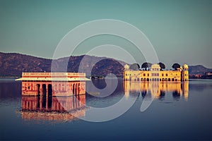 Jal Mahal Water Palace . Jaipur, Rajasthan, India