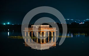 Jal Mahal water palace in the middle of the Man Sagar Lake