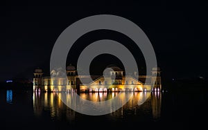 Jal Mahal water palace in the middle of the Man Sagar Lake