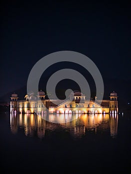 Jal Mahal water palace in the middle of the Man Sagar Lake