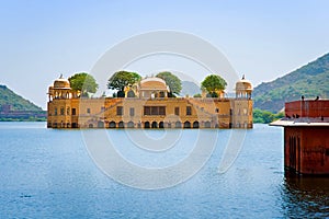 Jal Mahal (Water Palace) was built during the 18th century in the middle of Man Sager Lake, Jaipur, Rajasthan, India