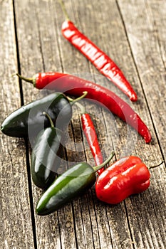 Jalapeno, habenero and chili peppers