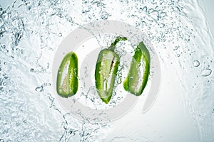 Jalapeno Peppers Water Splash