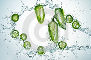 Jalapeno Peppers Water Splash