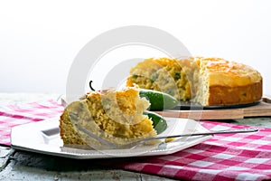 Jalepeno cheddar cornbread