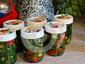 Jalepenos in jars