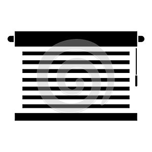 Jalousie Metal window jalousie for office Louvers icon black color vector illustration flat style image