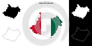 Jalpa outline map