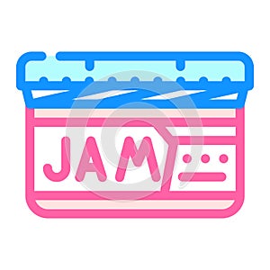 jam canned food color icon vector illustration