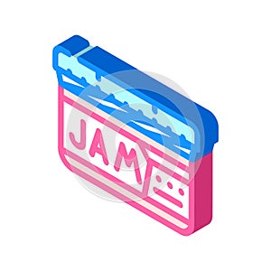 jam canned food isometric icon vector illustration