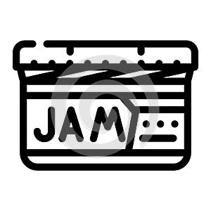 jam canned food line icon vector illustration
