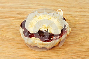 Jam and cream scone