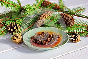 jam from fir cones