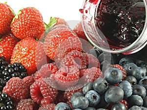 Jam with forest fruits