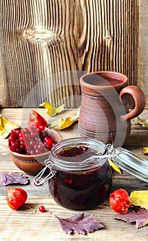 Jam from a guelder-rose
