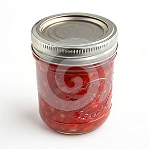 Jam jar isolated on white background