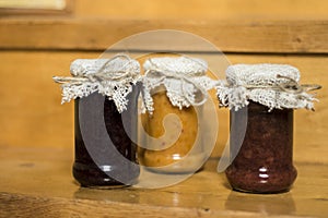 Jam jar whit jams