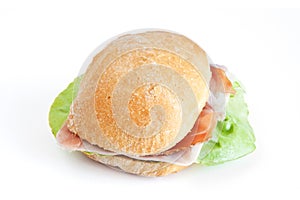 Jam and lettuce sandwhich