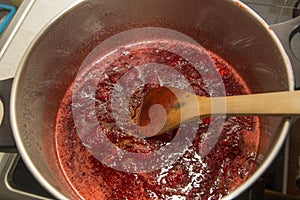 Jam making cooking