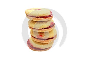 Jam shortbread biscuits