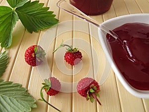 Jam with wild strawberries