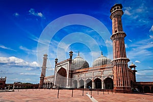 Jama Masjid muslim mosque in India. Delhi, India