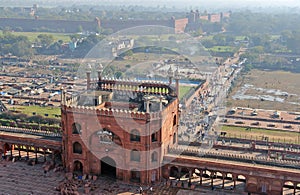 Jama Masjid and Red Fort at Delhi