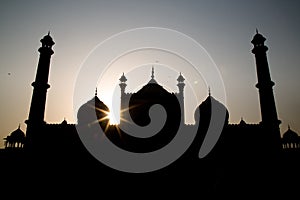 Jama masjid sunset, Delhi, India