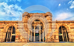 Jama Mosque, the most splendid mosque of Ahmedabad - Gujarat, India