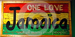 Jamacia Colorful remembrance  sign