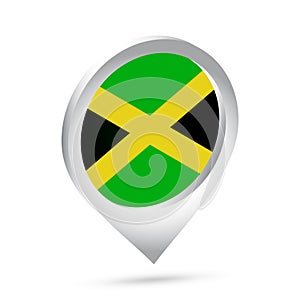 Jamaica flag 3d pin icon