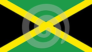 Jamaica flag icon in flat style. National sign vector illustration. Politic business concept