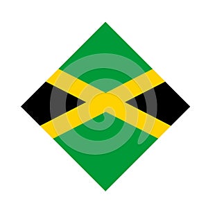 Jamaica flag - island country situated in the Caribbean Sea