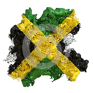 Jamaica flag liquid