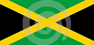 Jamaica Flag vector national dirty silk jamaican icon. Jamaica flag pattern background
