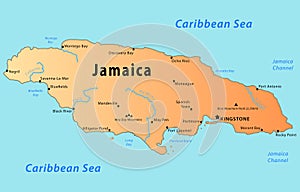Jamaica map photo
