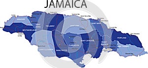 Jamaica Map. photo