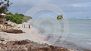 Jamaica`s beaches also have plastic.