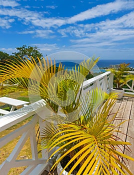 Jamaican Beach A. Caribbean beach on the northern coast of Jamaica, near Dunn`s River Falls and Ocho Rios.