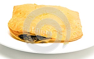 Jamaican beef pattie patty fried pastry food photo
