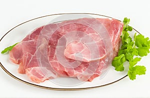 Jambon persillÃ© food over white background