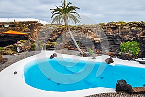 Jameos del Agua pool in volcanic cave, Lanzarote