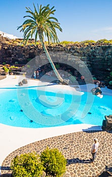 Jameos del aqua, famous place in Lanzarote island, made by Cesar Manrique