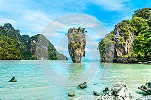 James Bond Island-Koh Tapoo from Phang Nga Bay,Thailand photo