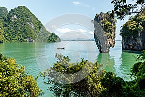 James Bond island near Phuket in Thailand. Famous landmark and famous travel destination